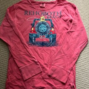 Comfort Colors Red Rehoboth Beach Crew Neck Sweater